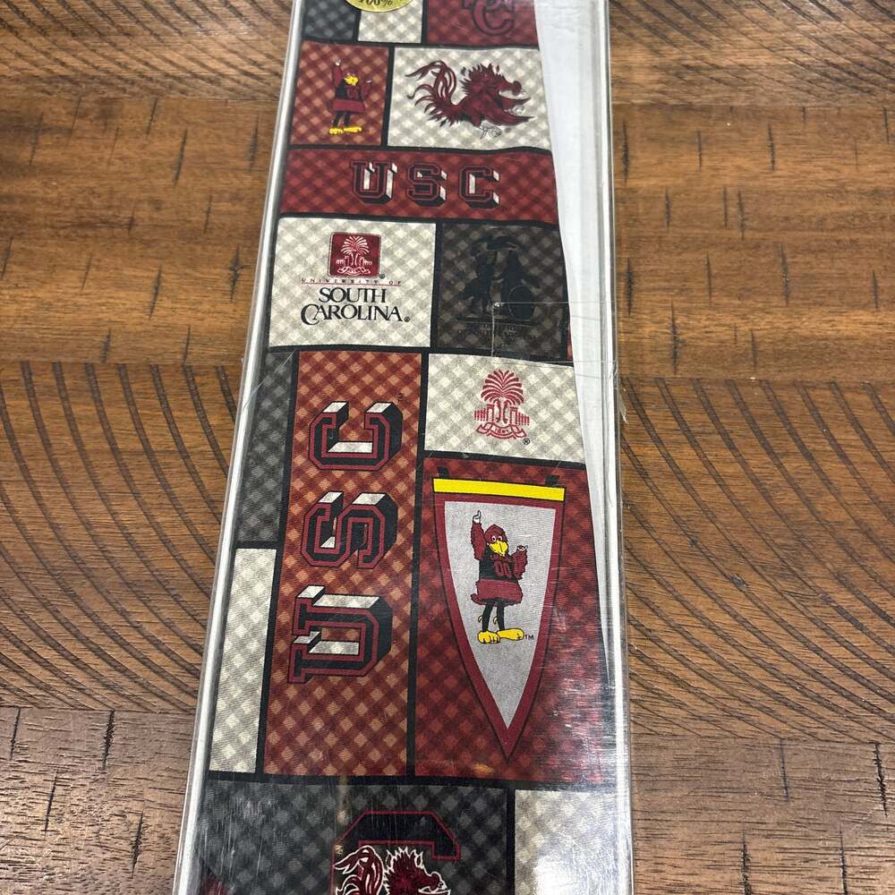 University of South Carolina Gamecock USC 100% Silk Collage Necktie